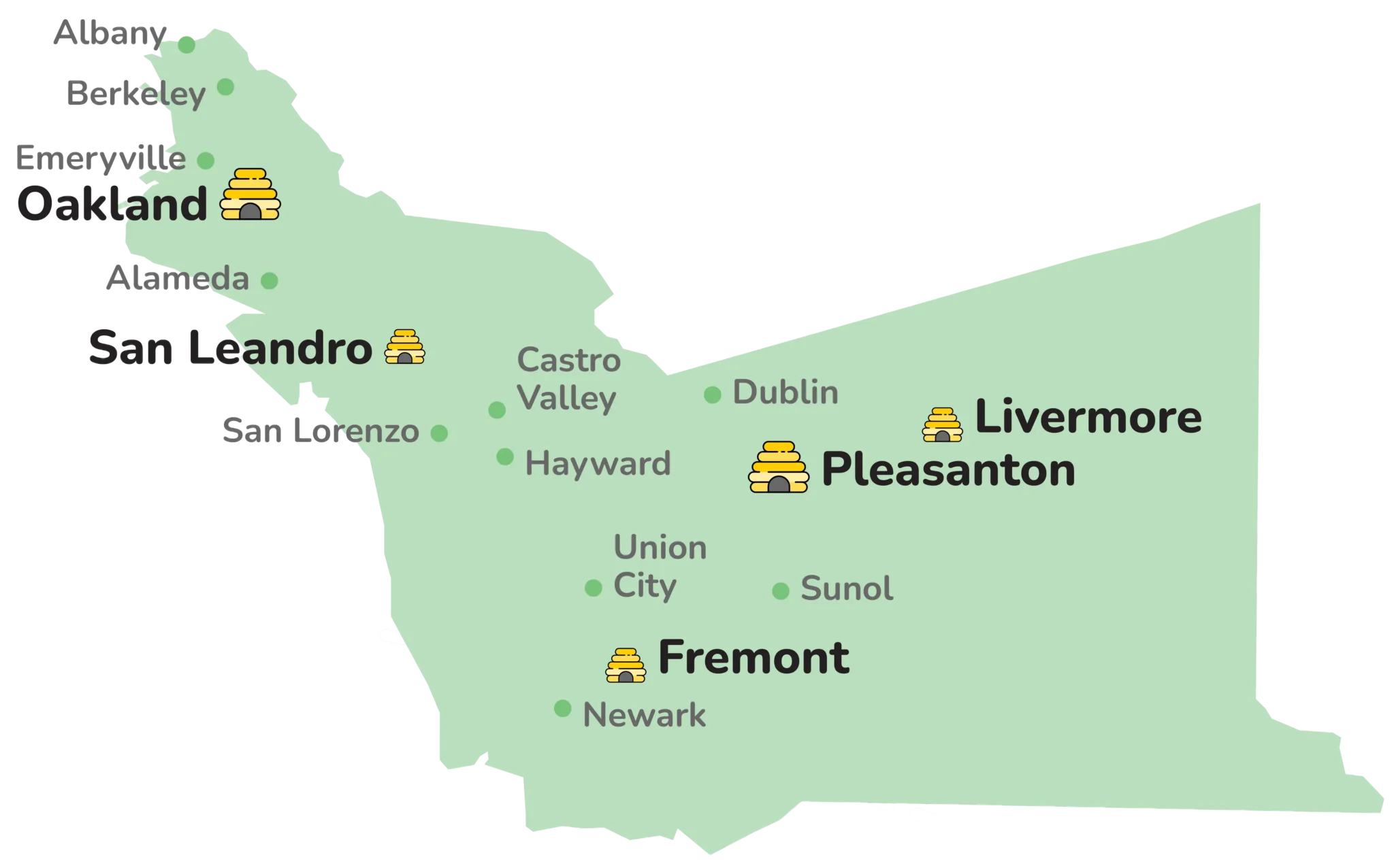Hively's Presence Across Alameda County